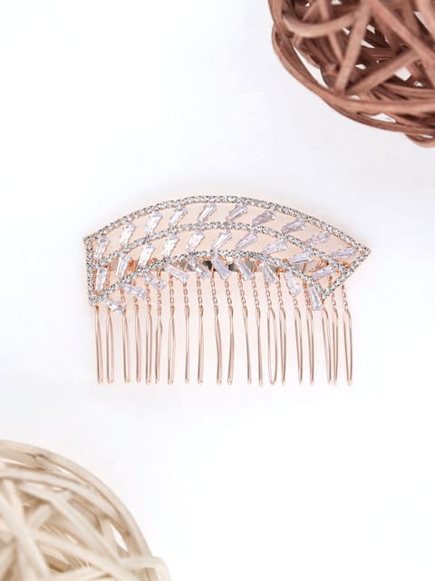 Fancy Comb in Rose Gold finish - THF1558