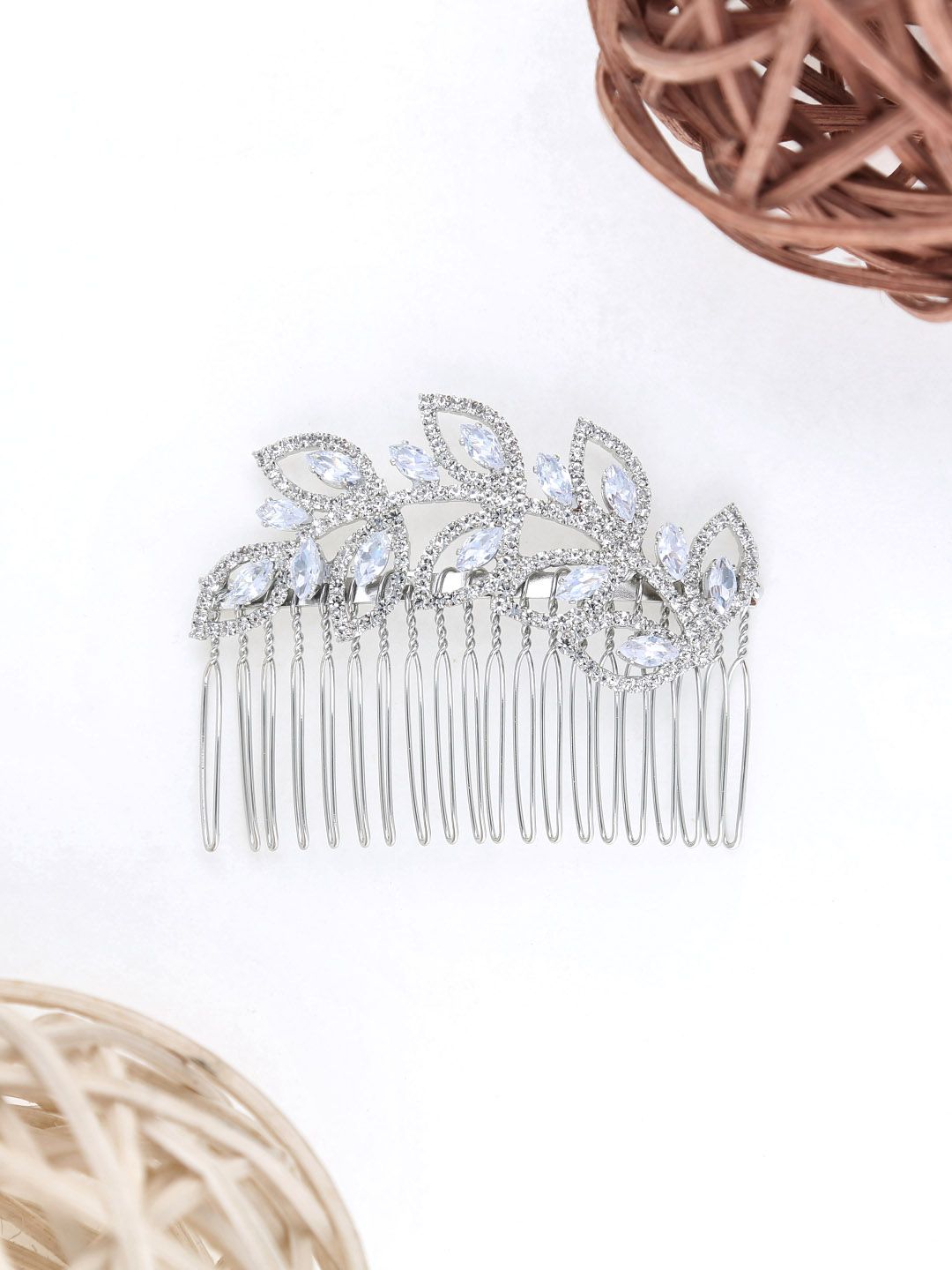 Fancy Comb in Rhodium finish - THF1560