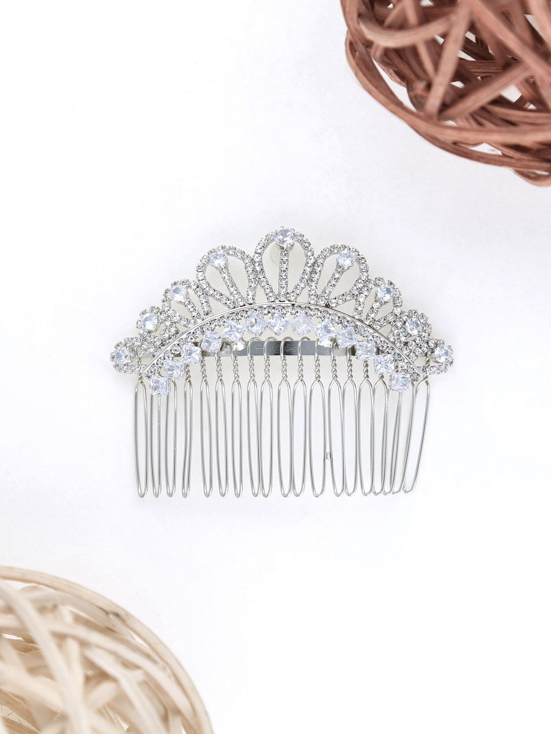 Fancy Comb in Rhodium finish - THF1563