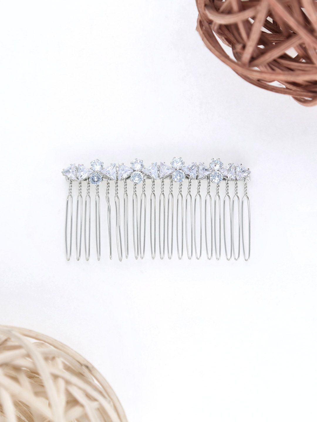 Fancy Comb in Rhodium finish - THF1572