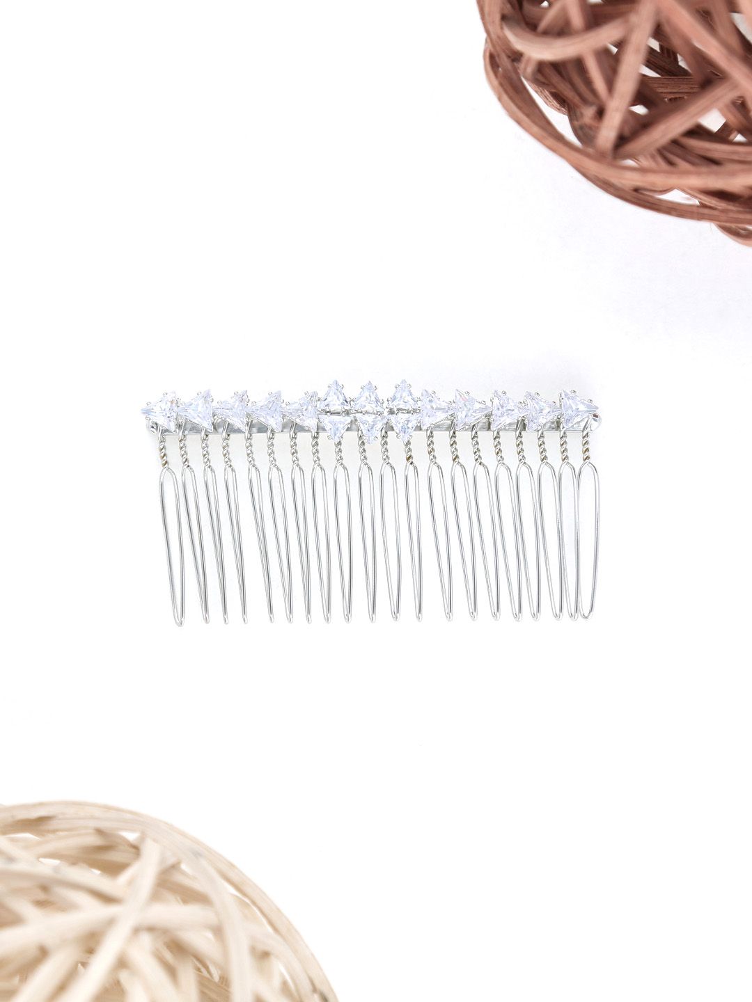 Fancy Comb in Rhodium finish - THF1581