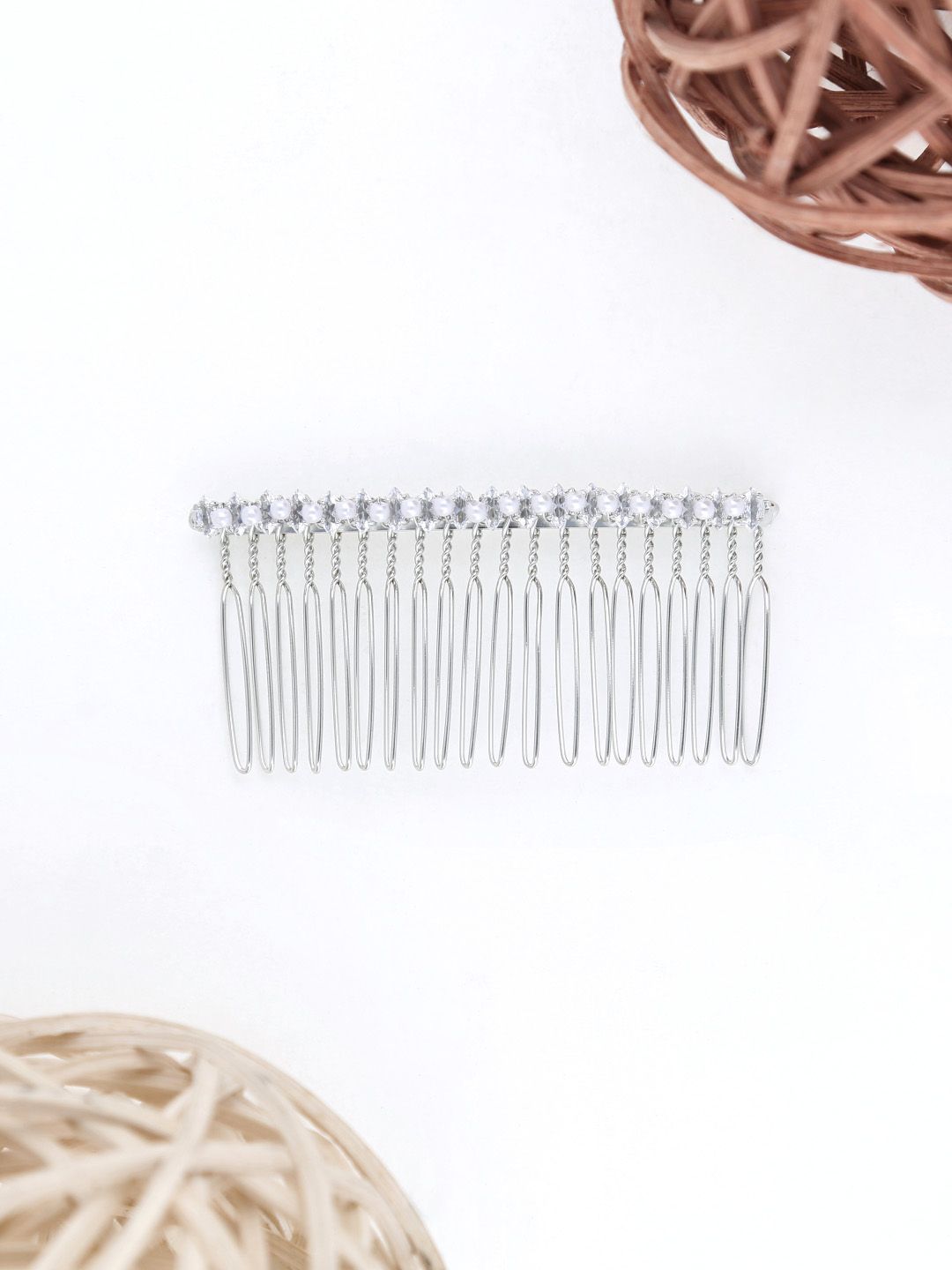 Fancy Comb in Rhodium finish - THF1590