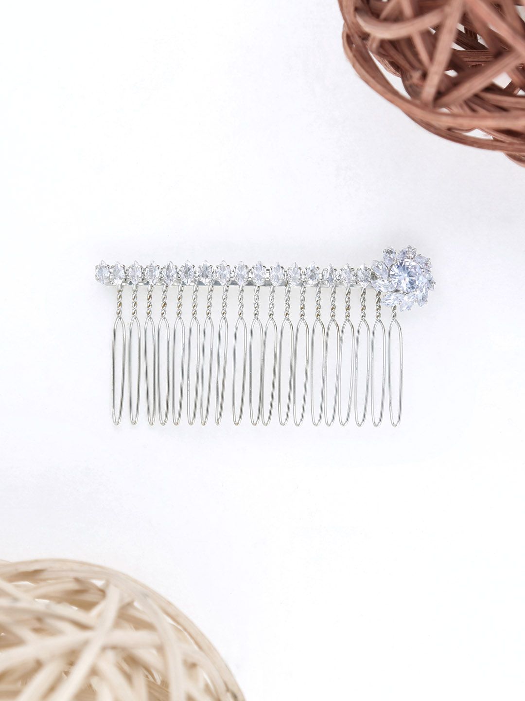 Fancy Comb in Rhodium finish - THF1593
