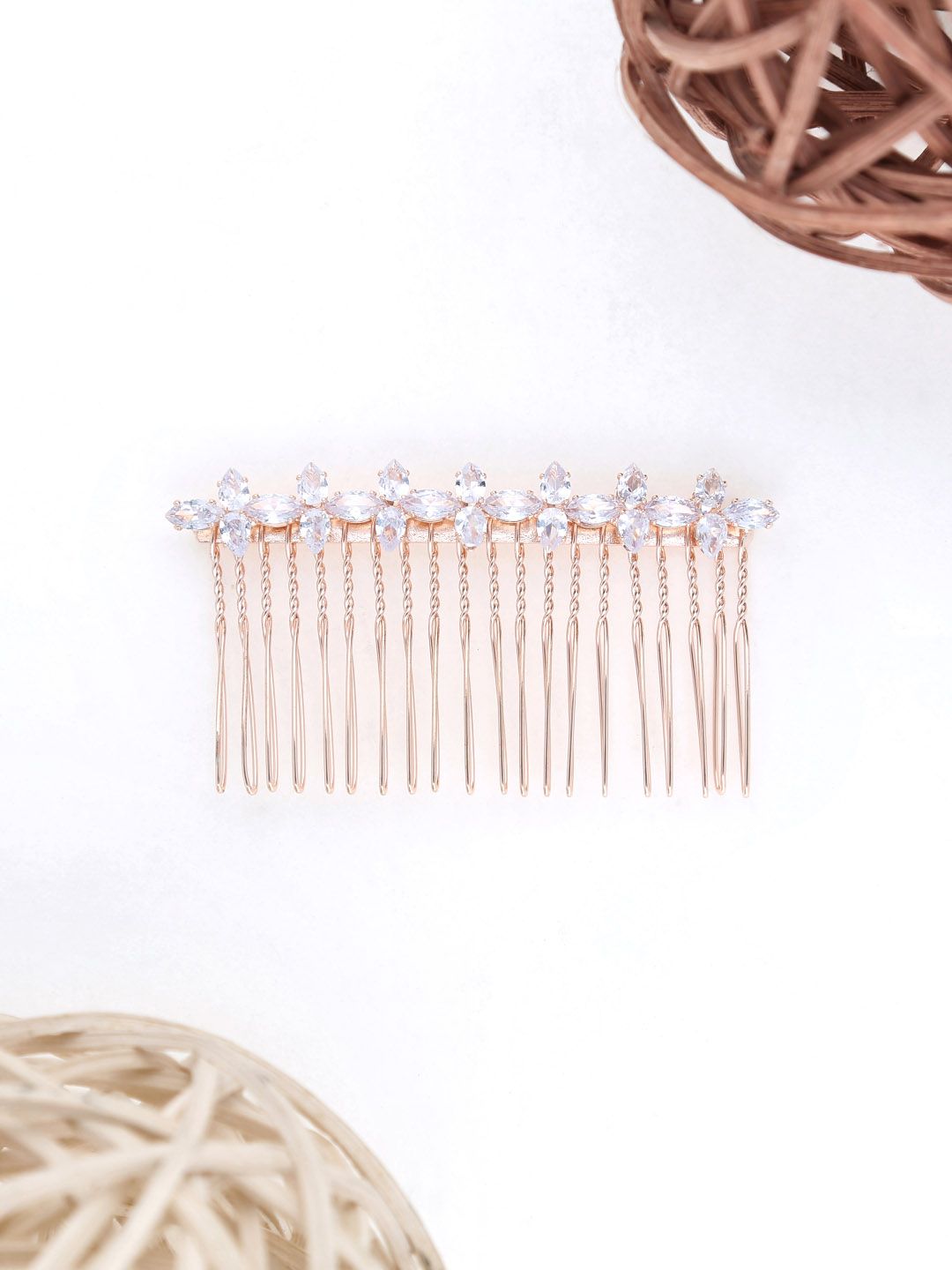 Fancy Comb in Rose Gold finish - THF1600
