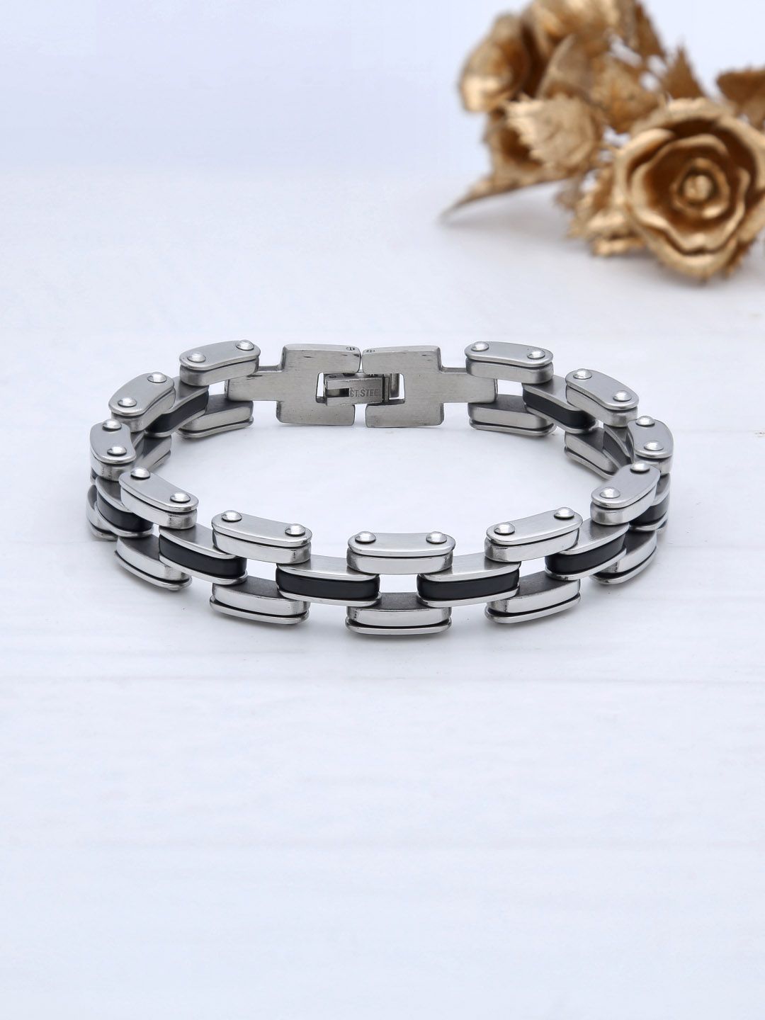 Western Loose / Link Bracelet in Rhodium finish - THF1611