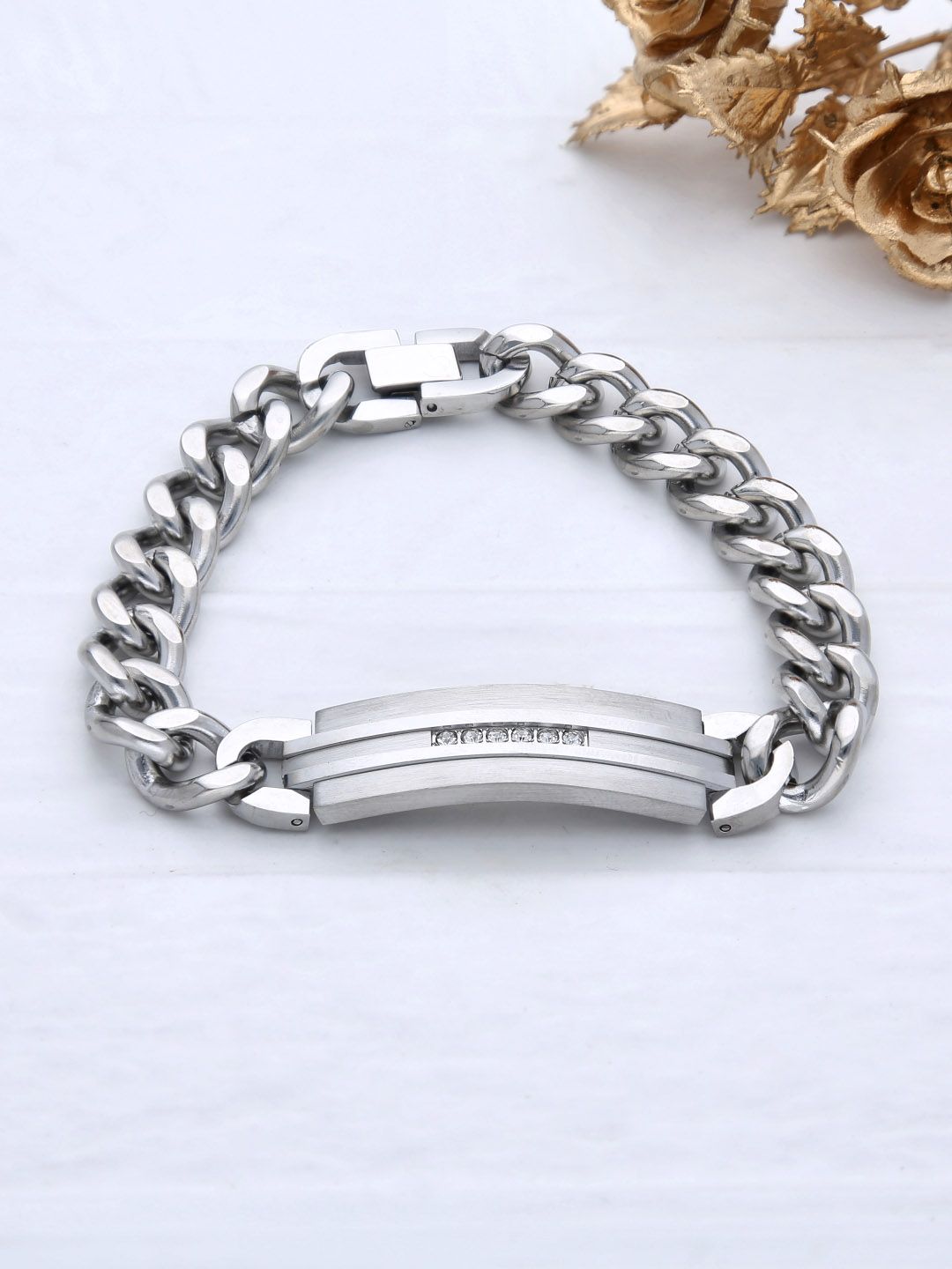 Western Loose / Link Bracelet in Rhodium finish - THF1626