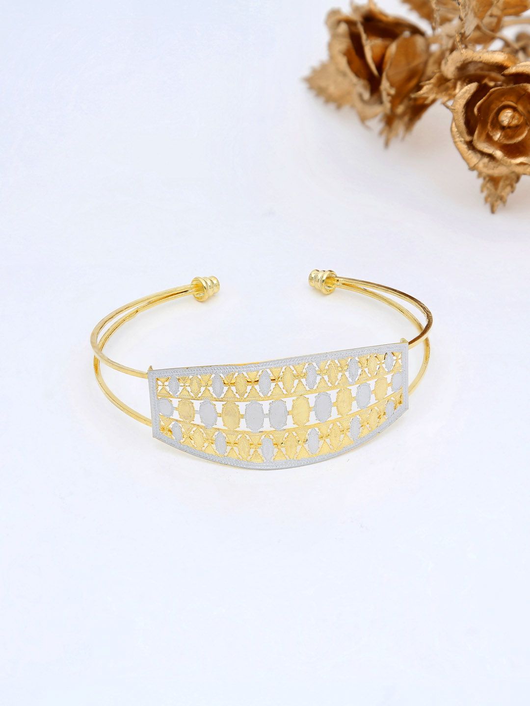 CNC Kada Bracelet in Two Tone finish - THF1674