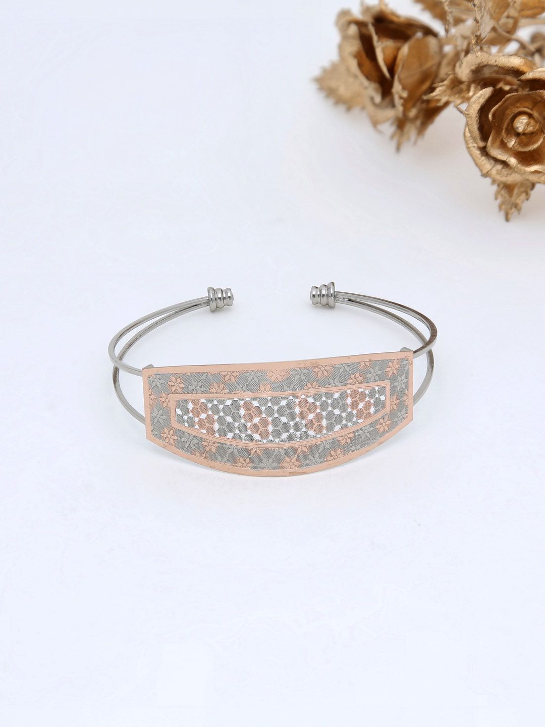 CNC Kada Bracelet in Two Tone finish - THF1678