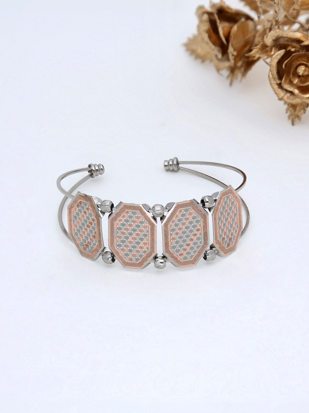 CNC Kada Bracelet in Two Tone finish - THF1682