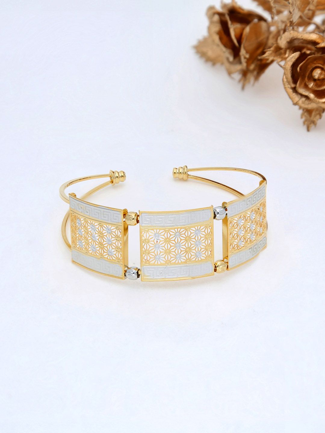 CNC Kada Bracelet in Two Tone finish - THF1681