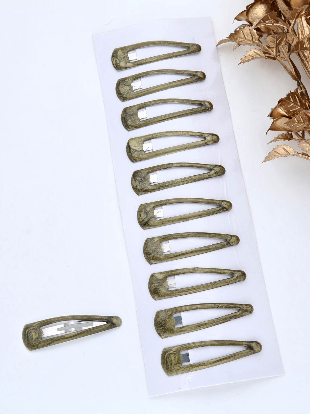 Plain Tik Tak Hair Pin in Gold color - THF1780