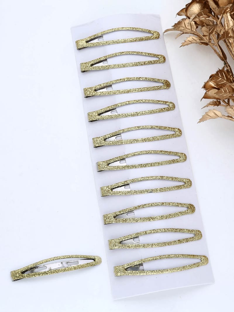 Plain Tik Tak Hair Pin with Golden Jari - THF1792