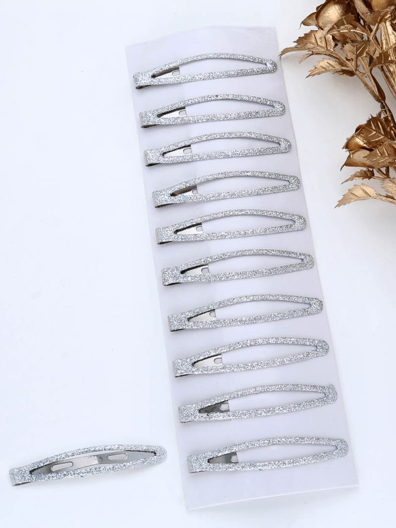 Plain Tik Tak Hair Pin with Silver Jari - THF1793