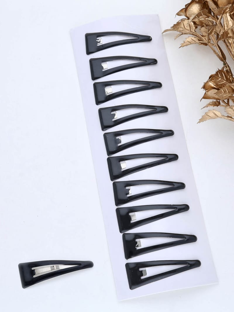 Plain Tik Tak Hair Pin in Black color - THF1796