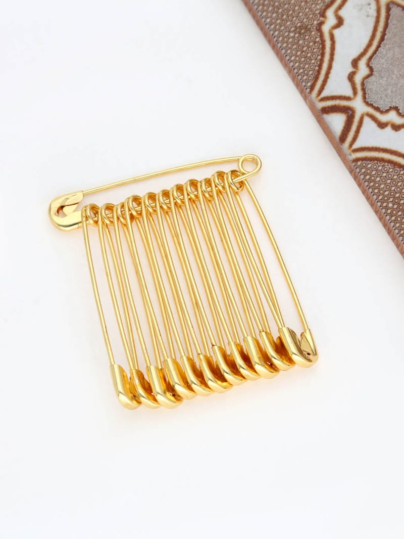 Safety Pins in Gold finish - 4 No