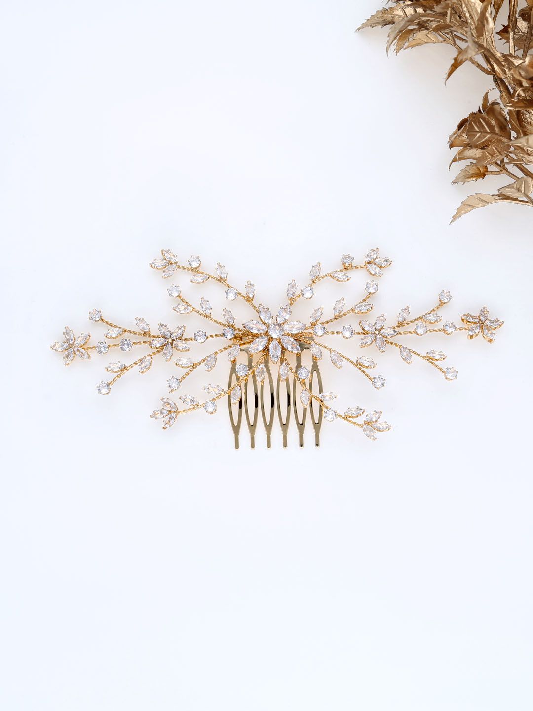 AD / CZ Comb in Gold finish - THF1898