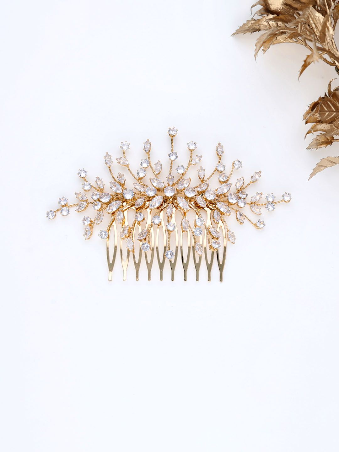 AD / CZ Comb in Gold finish - THF1904