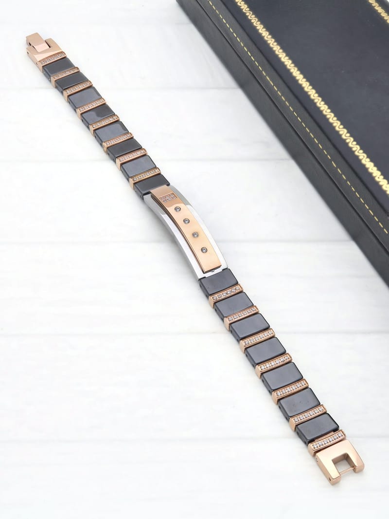 Western Loose / Link Bracelet in Rose Gold finish - THF2310