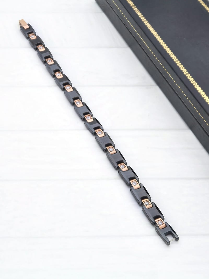 Western Loose / Link Bracelet in Rose Gold finish - THF2313