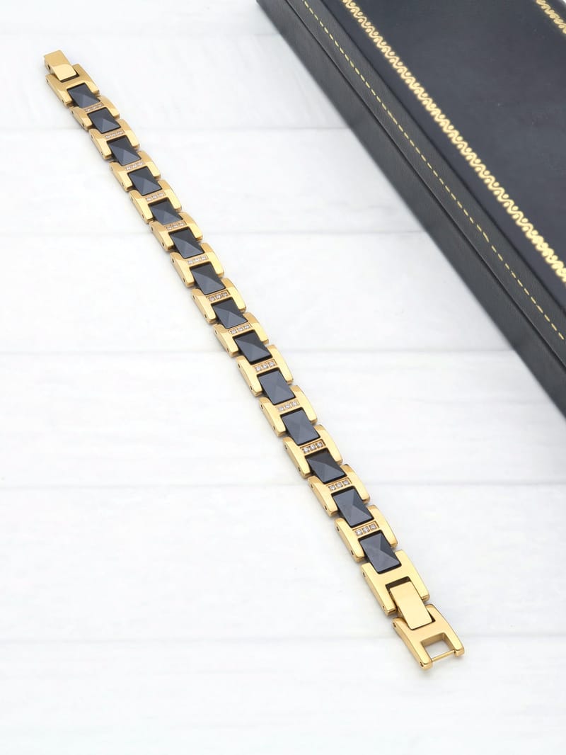 Western Loose / Link Bracelet in Gold finish - THF2315