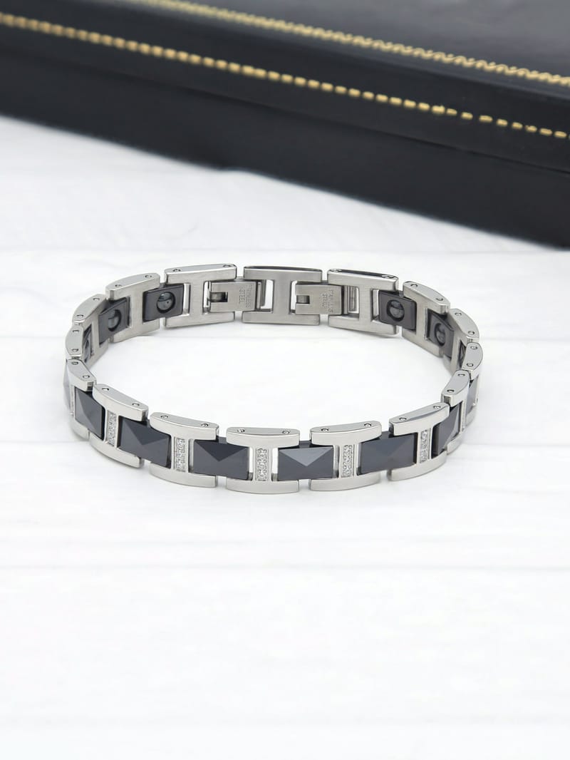 Western Loose / Link Bracelet in Rhodium finish - THF2317