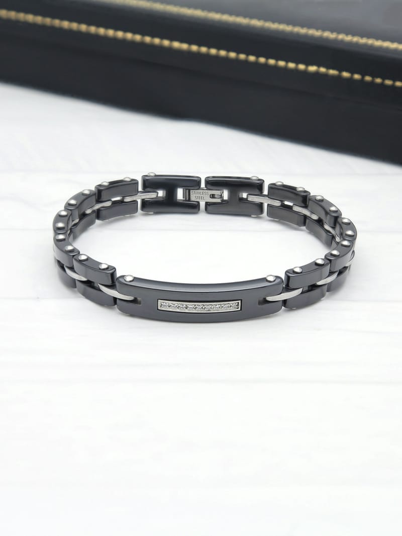 Western Loose / Link Bracelet in Rhodium finish - THF2326