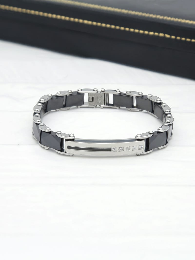 Western Loose / Link Bracelet in Rhodium finish - THF2327