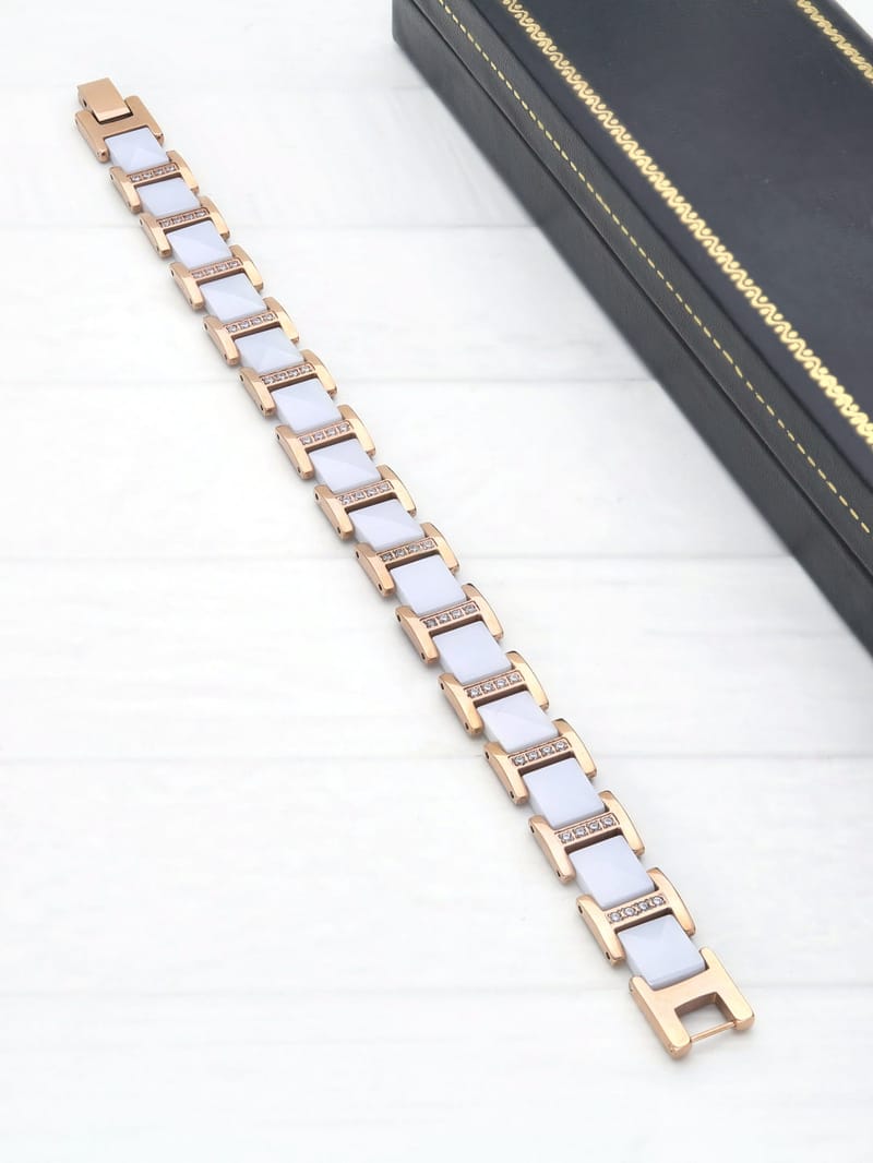 Western Loose / Link Bracelet in Rose Gold finish - THF2329